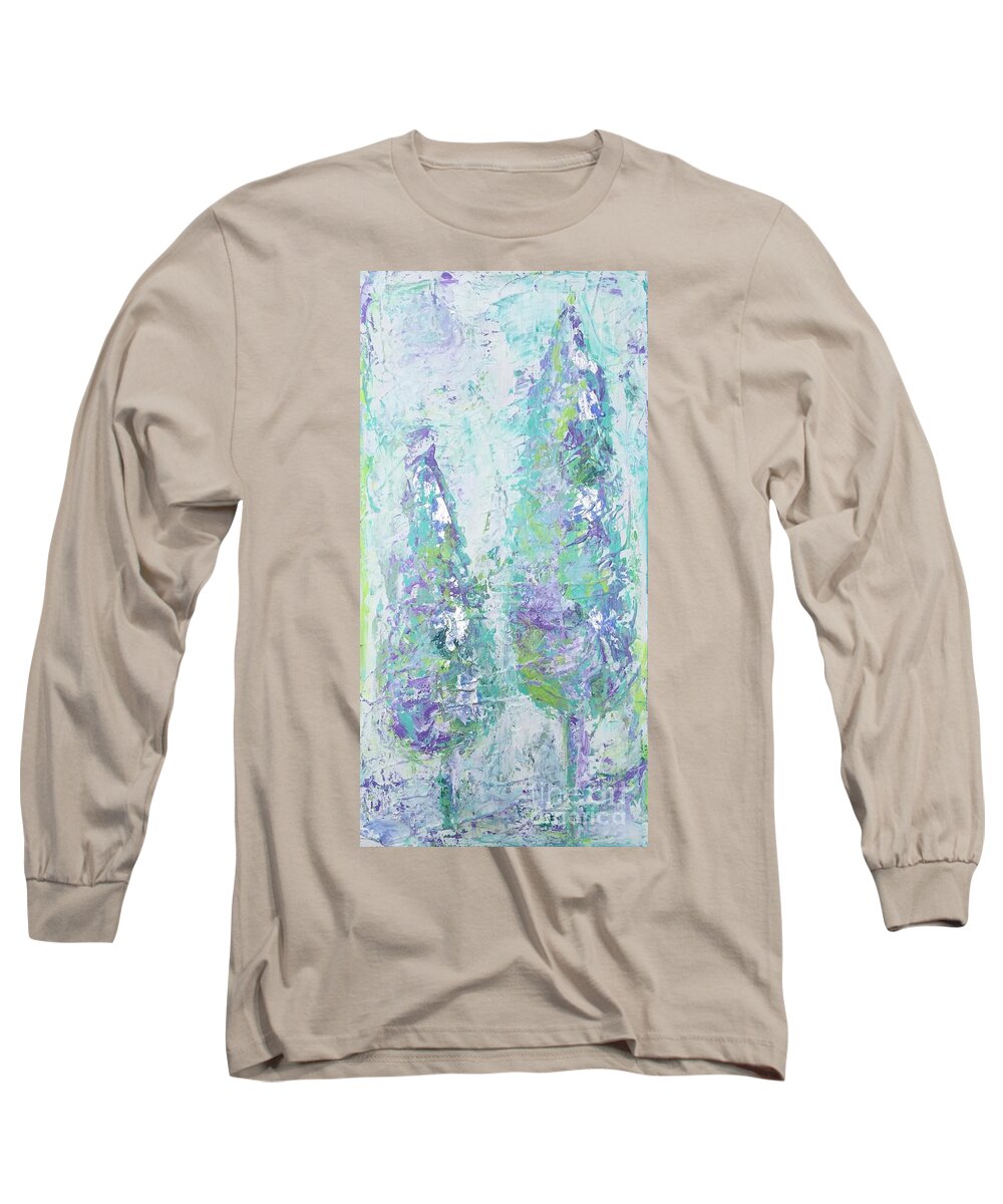 Kindredspirits Long Sleeve T-Shirt featuring the painting Kindred Spirits by Jacqui Hawk
