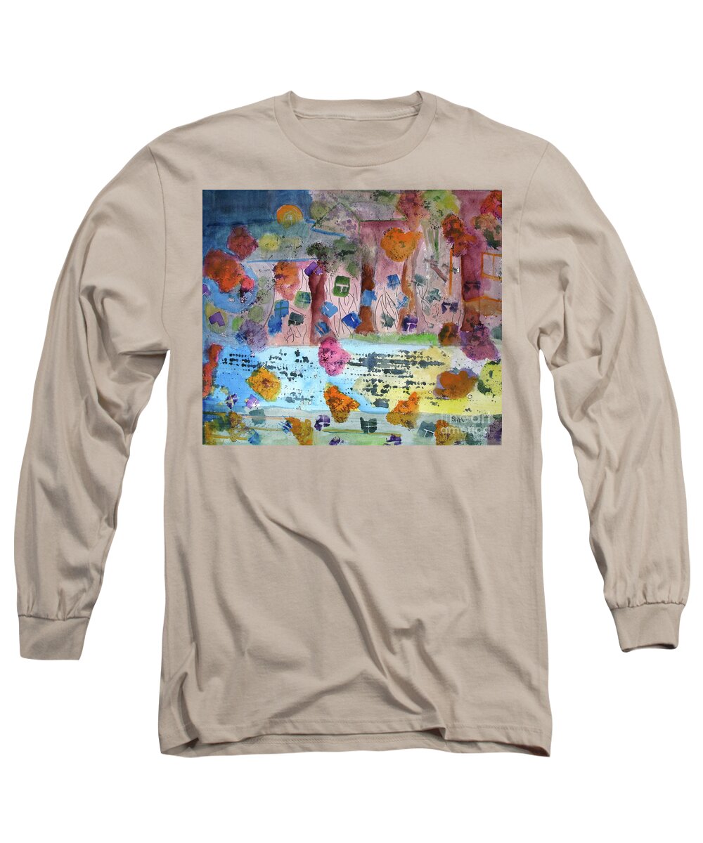 Abstract Long Sleeve T-Shirt featuring the painting La-La Land by Sandy McIntire