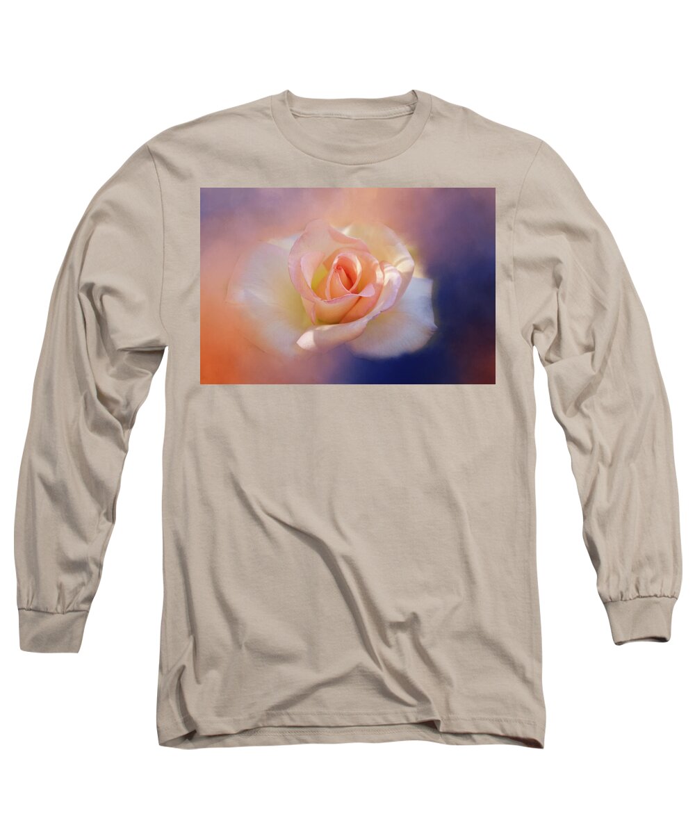 Flower Long Sleeve T-Shirt featuring the digital art Last Rose of Summer? by Terry Davis