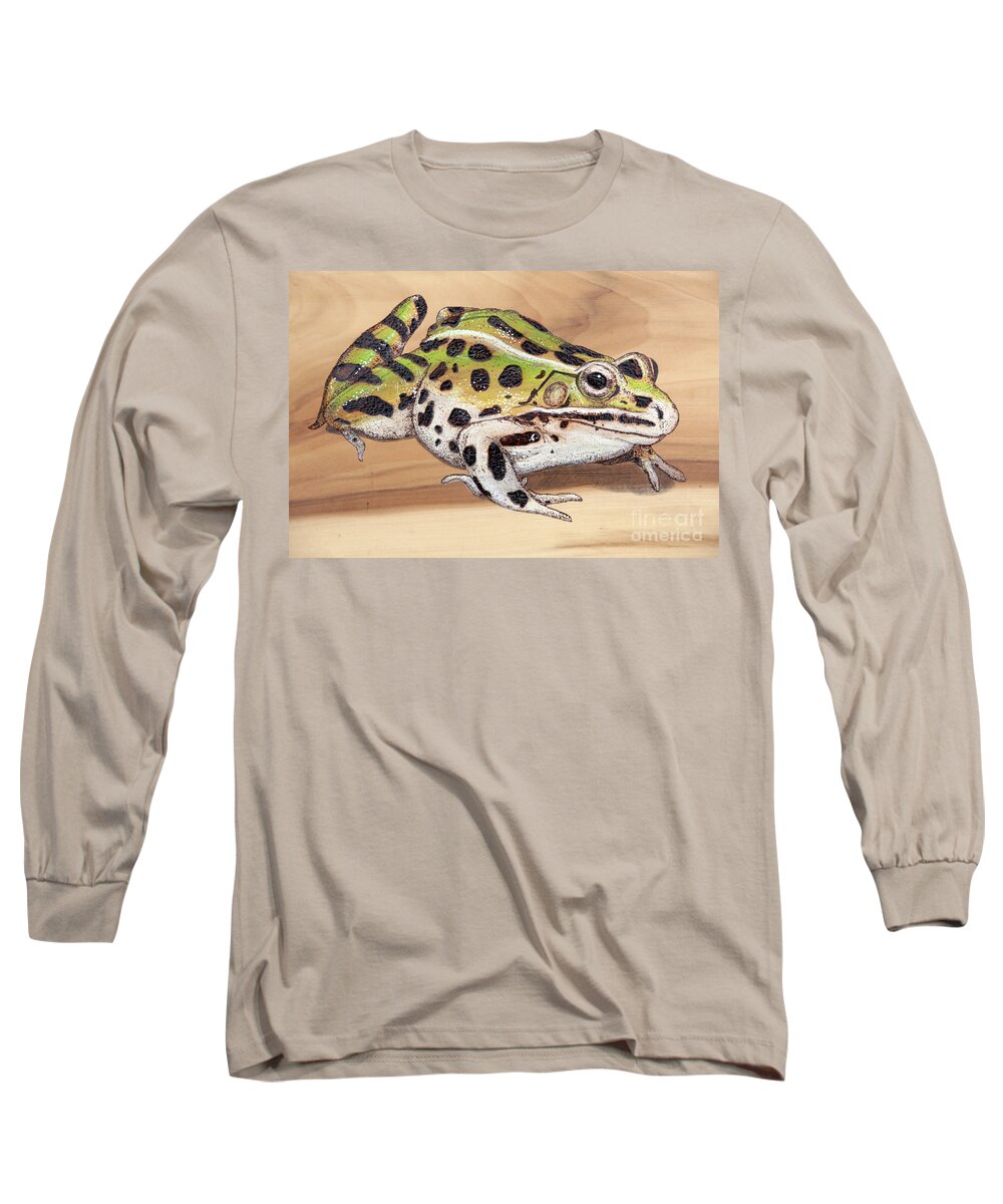 Frog Long Sleeve T-Shirt featuring the photograph Leopard Frog art work by Dwight Cook