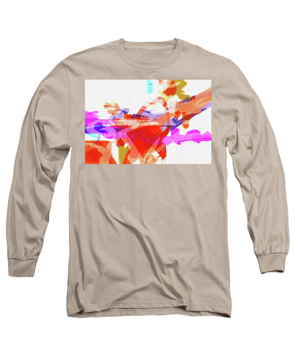 Color Forms Long Sleeve T-Shirt featuring the digital art Less Form by Judith Barath