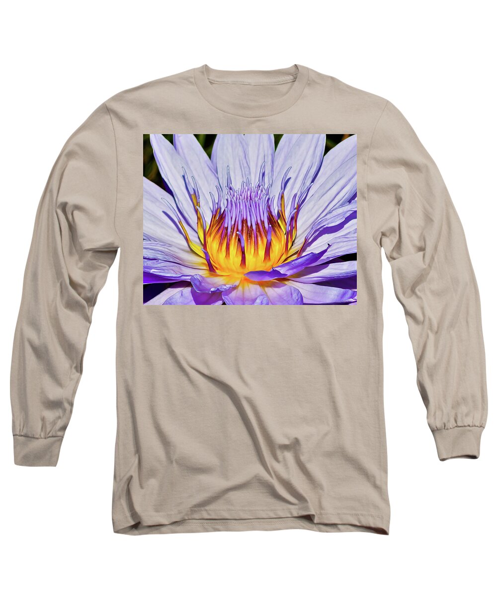 Flower Long Sleeve T-Shirt featuring the photograph Lily on Fire by Joe Kopp
