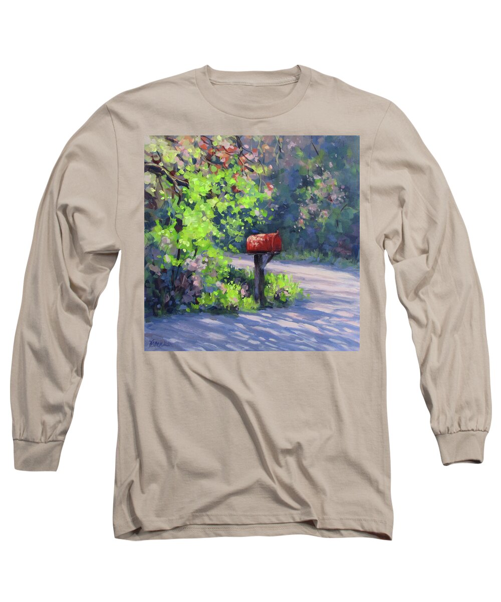 Acrylic Long Sleeve T-Shirt featuring the painting Love Letters by Karen Ilari