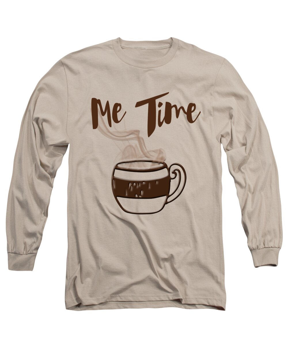 Coffee Long Sleeve T-Shirt featuring the photograph Me Time - Steaming Cup of Coffee by Joann Vitali