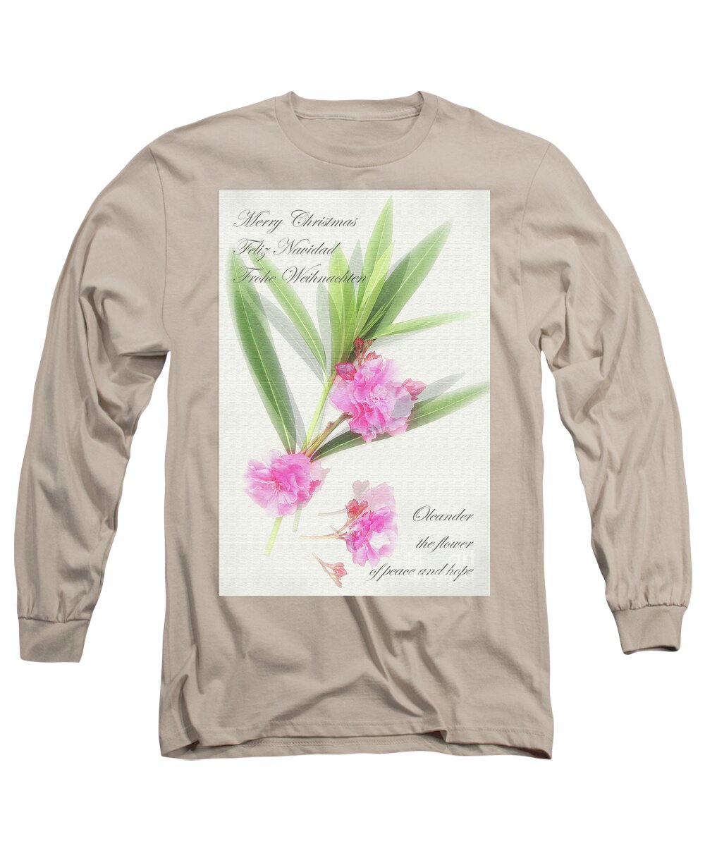 Oleander Long Sleeve T-Shirt featuring the photograph Merry Christmas by Wilhelm Hufnagl