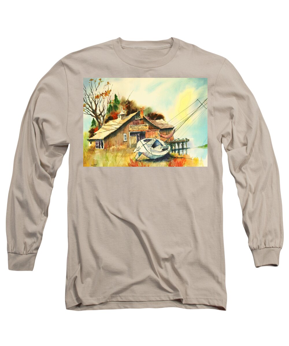 Sailboat Long Sleeve T-Shirt featuring the painting Miss Behaving by Bobby Walters