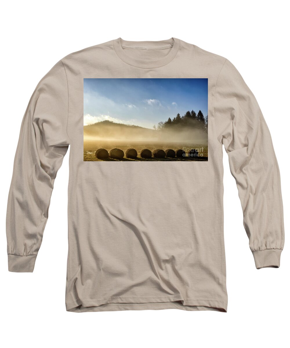 Sunrise Long Sleeve T-Shirt featuring the photograph Misty Country Morning by Thomas R Fletcher
