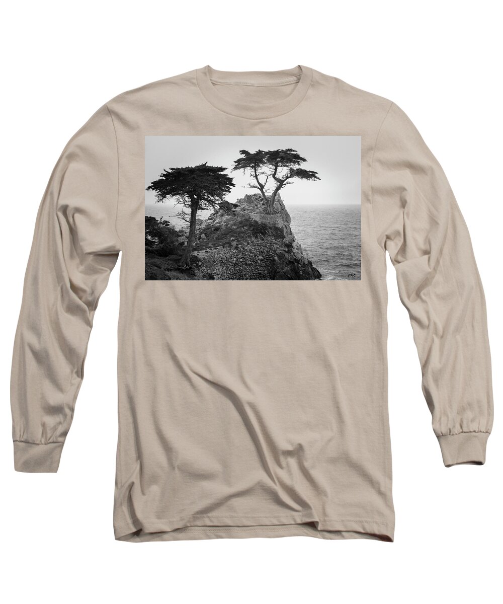 17 Mile Drive Long Sleeve T-Shirt featuring the photograph Monterey Peninsula II BW by David Gordon