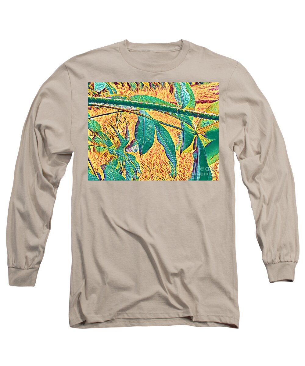 #morning #dewdrops #puna #flowersofaloha #punaverse Long Sleeve T-Shirt featuring the photograph Morning Dew Drops in Puna by Joalene Young