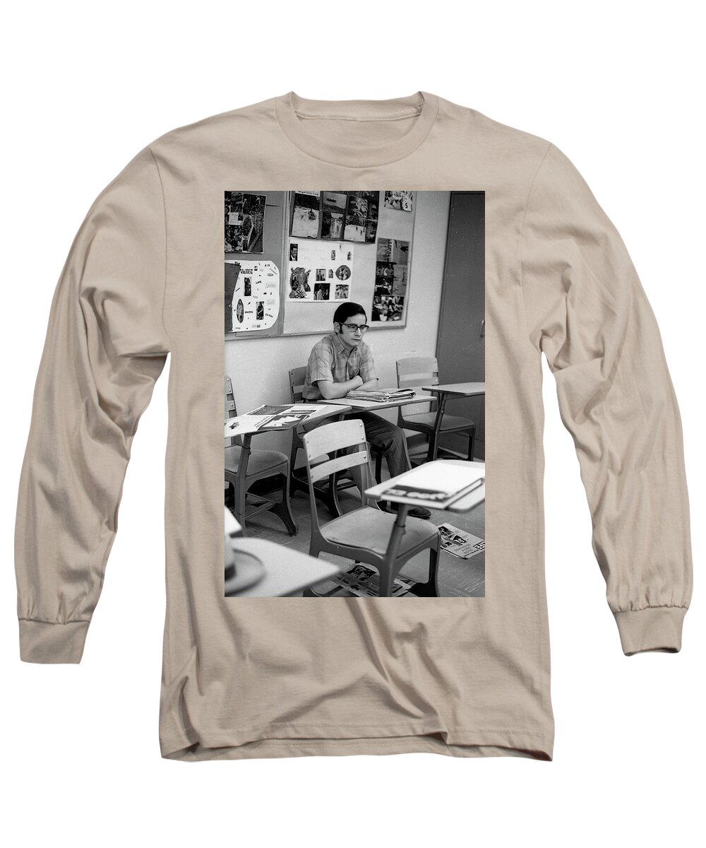 Phoenix Long Sleeve T-Shirt featuring the photograph Most Scholarly Student, 1972 by Jeremy Butler
