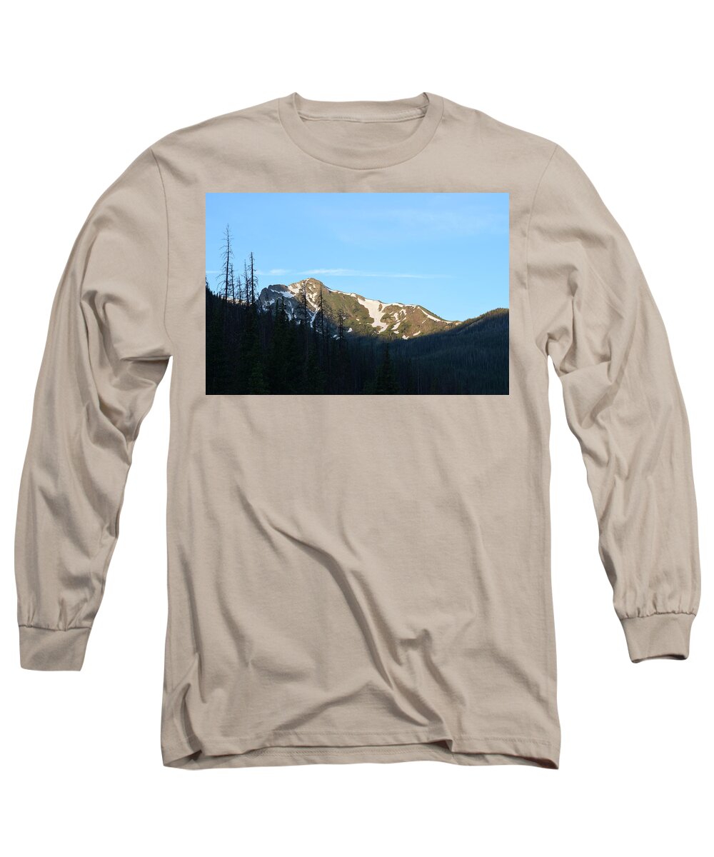 Pines Long Sleeve T-Shirt featuring the photograph Mountain in Rocky Mountian NP CO by Margarethe Binkley