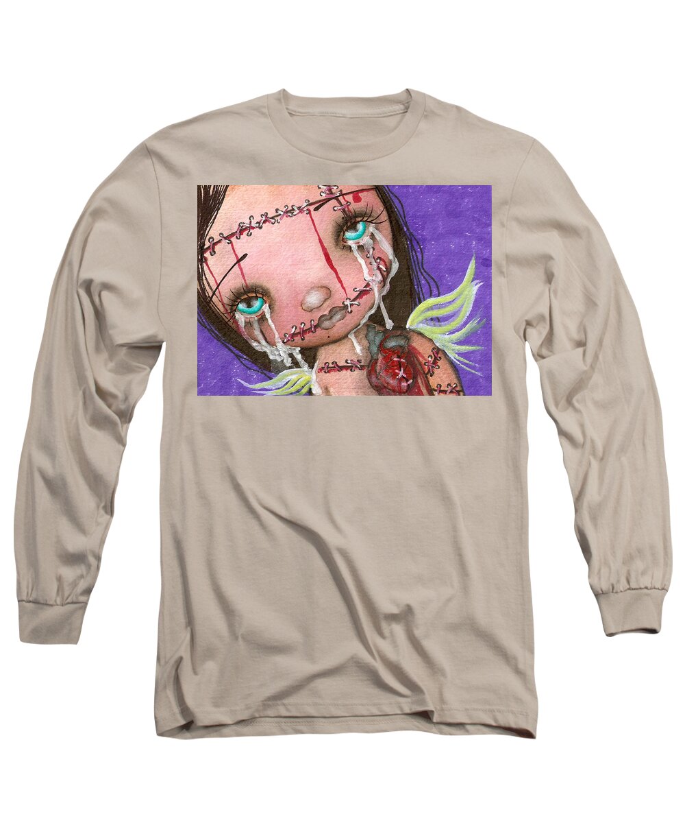 Abril Andrade Griffith Long Sleeve T-Shirt featuring the painting My Heart by Abril Andrade