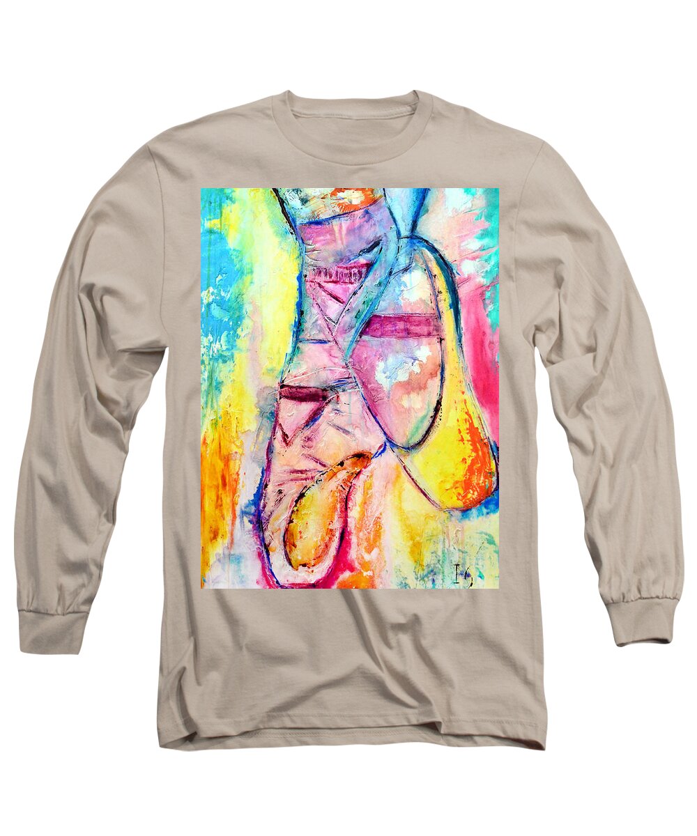 Contemporary Long Sleeve T-Shirt featuring the painting My Treasure by Ivan Guaderrama