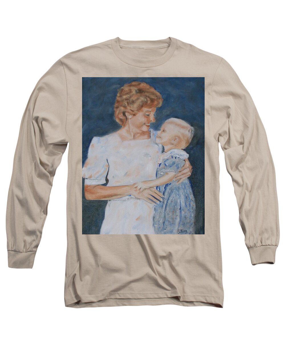 Oil Painting Long Sleeve T-Shirt featuring the painting My two Ladies by Stephen King