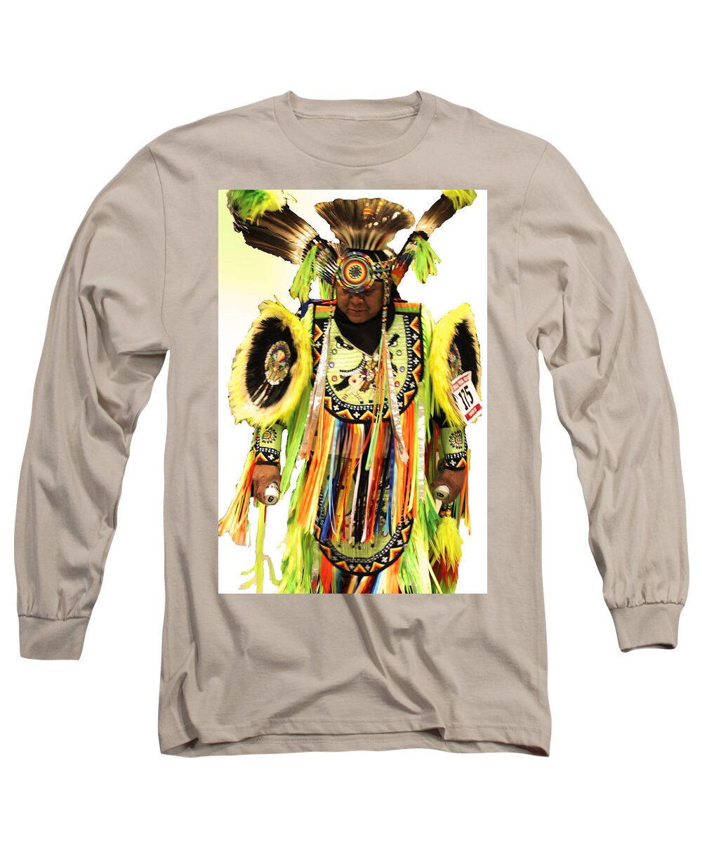 Native Americans Long Sleeve T-Shirt featuring the photograph Native Brave by Audrey Robillard