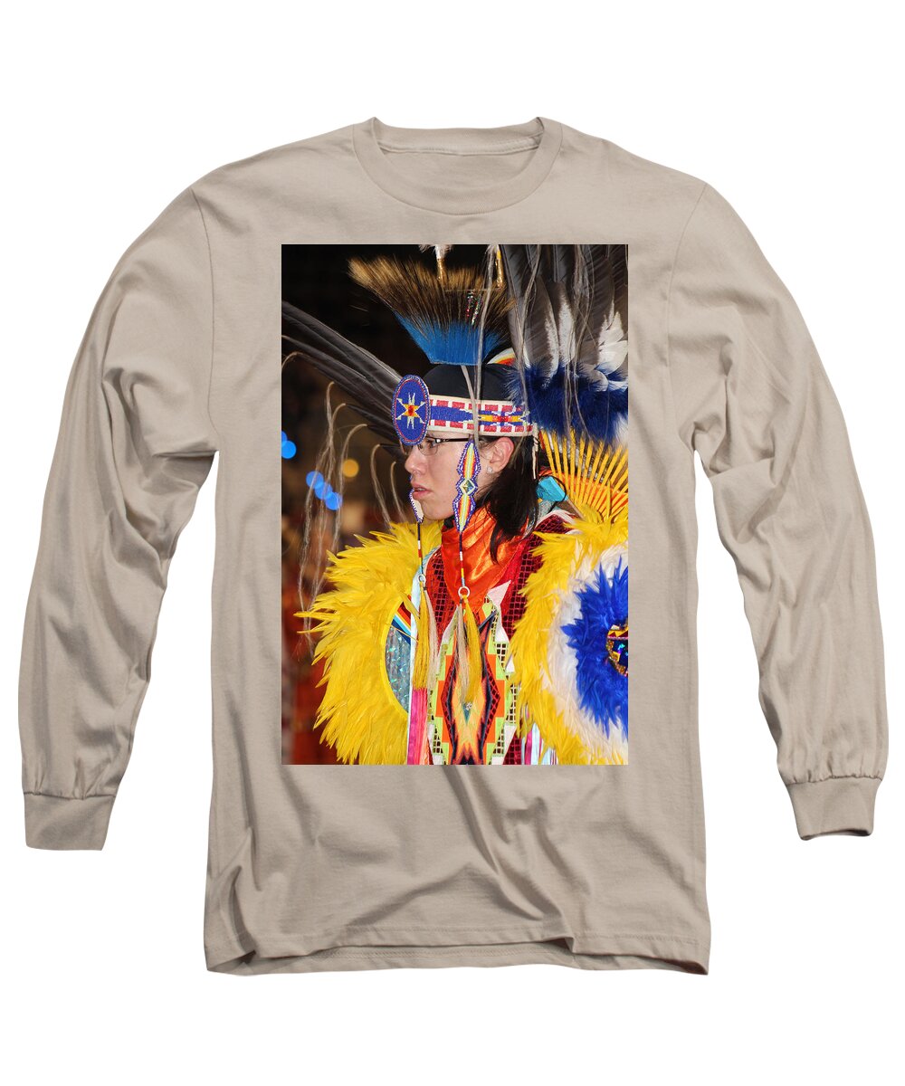 Native Americans Long Sleeve T-Shirt featuring the photograph Native Child by Audrey Robillard