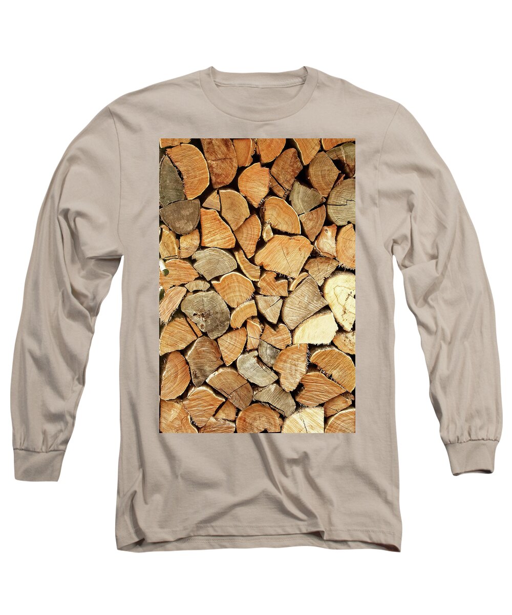 Photography Long Sleeve T-Shirt featuring the photograph Natural Wood by Augenwerk Susann Serfezi