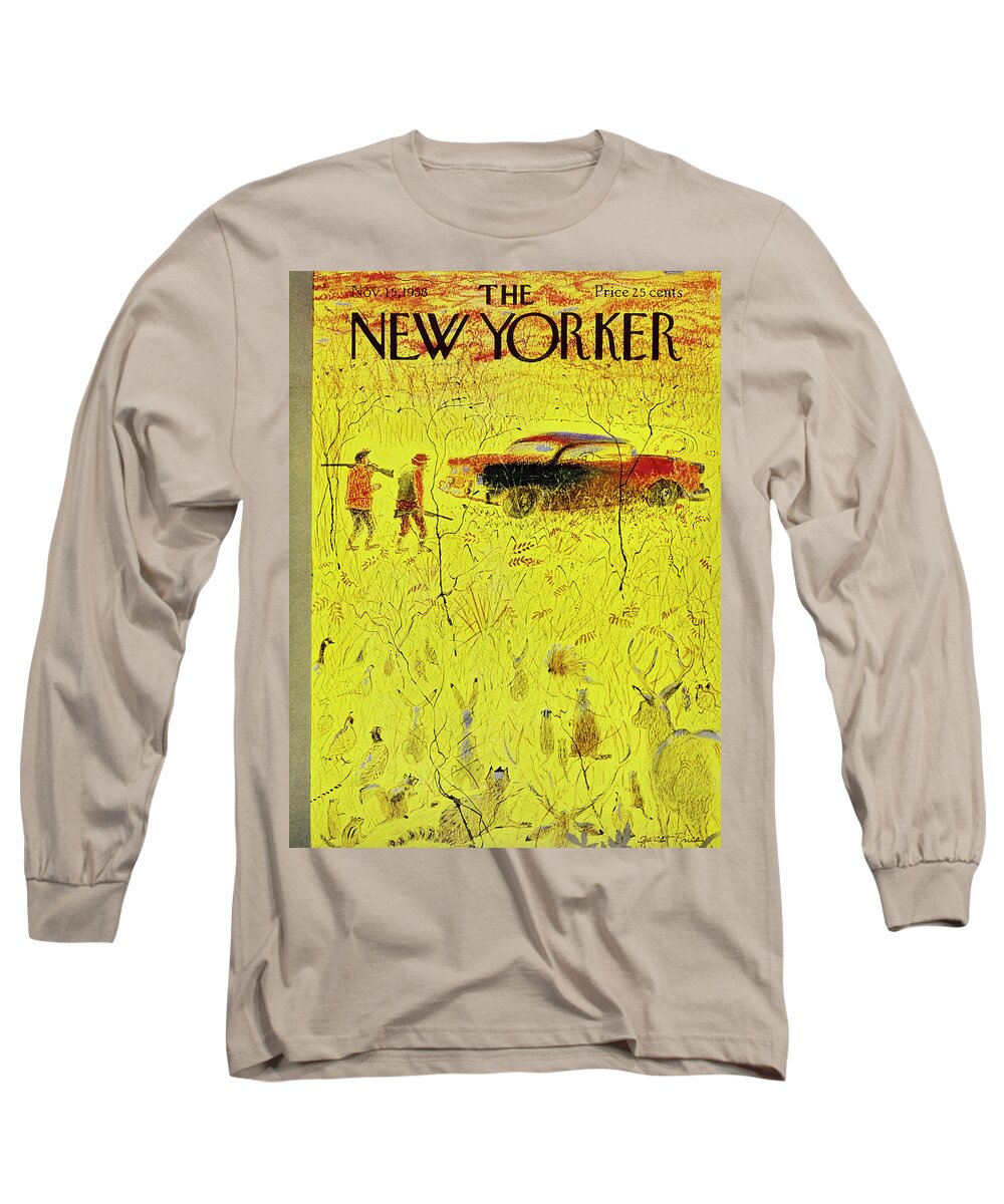 Hunting Long Sleeve T-Shirt featuring the painting New Yorker November 15 1958 by Garrett Price