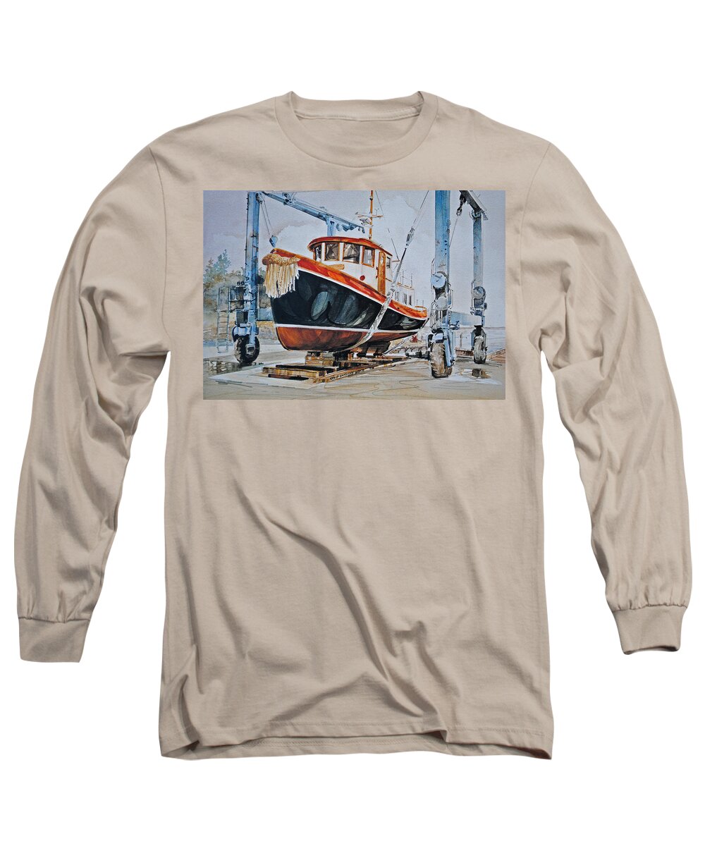 Lord Nelson Tugs Long Sleeve T-Shirt featuring the painting Nimbus by P Anthony Visco