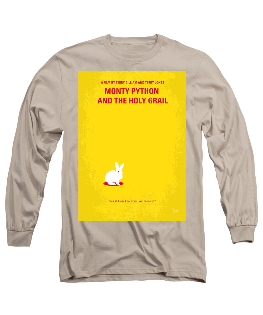 Monty Python And The Holy Grail Long Sleeve T-Shirt featuring the digital art No036 My Monty Python And The Holy Grail minimal movie poster by Chungkong Art