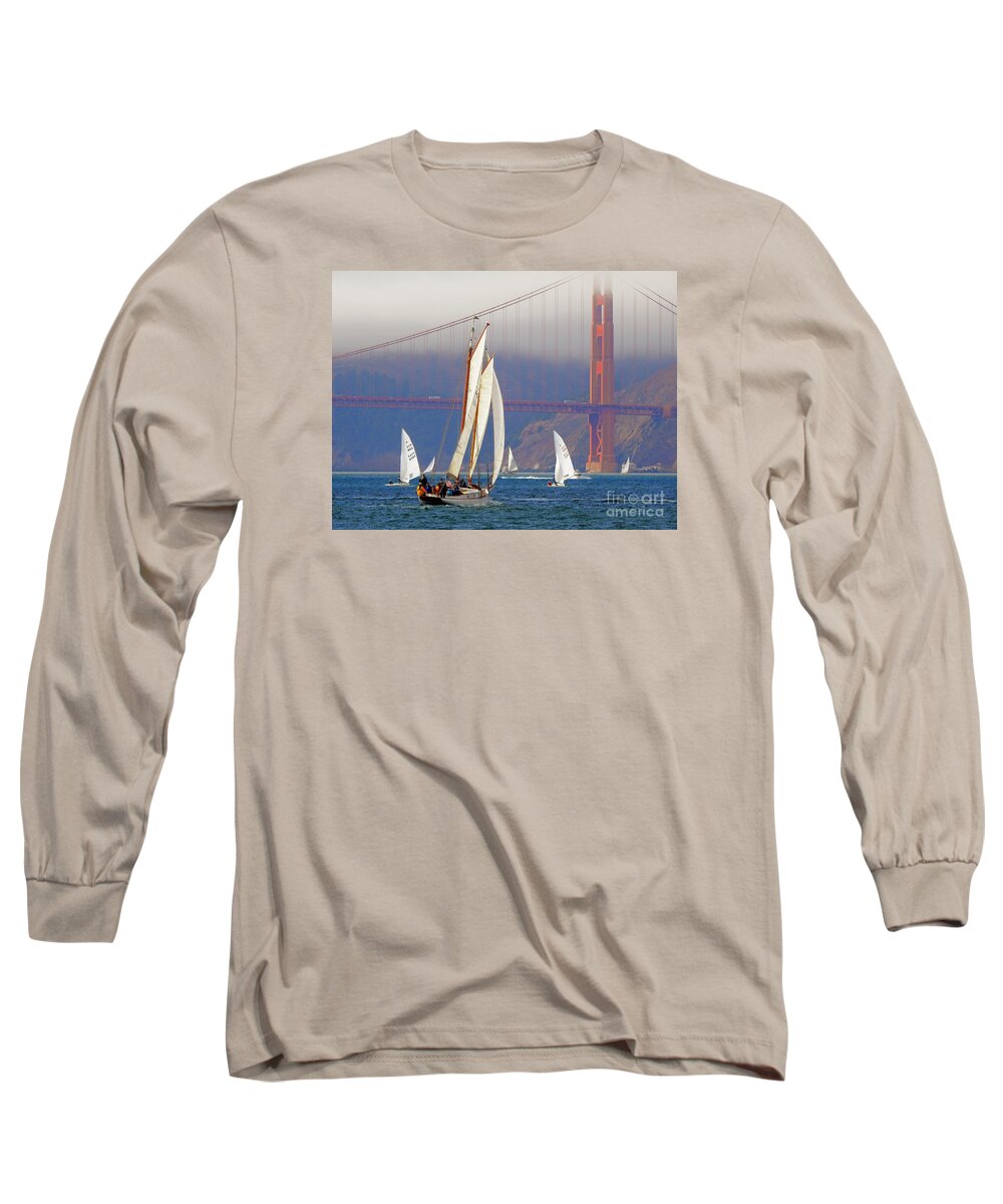 Sailboats Long Sleeve T-Shirt featuring the photograph Sailing San Francisco Bay #5 by Scott Cameron
