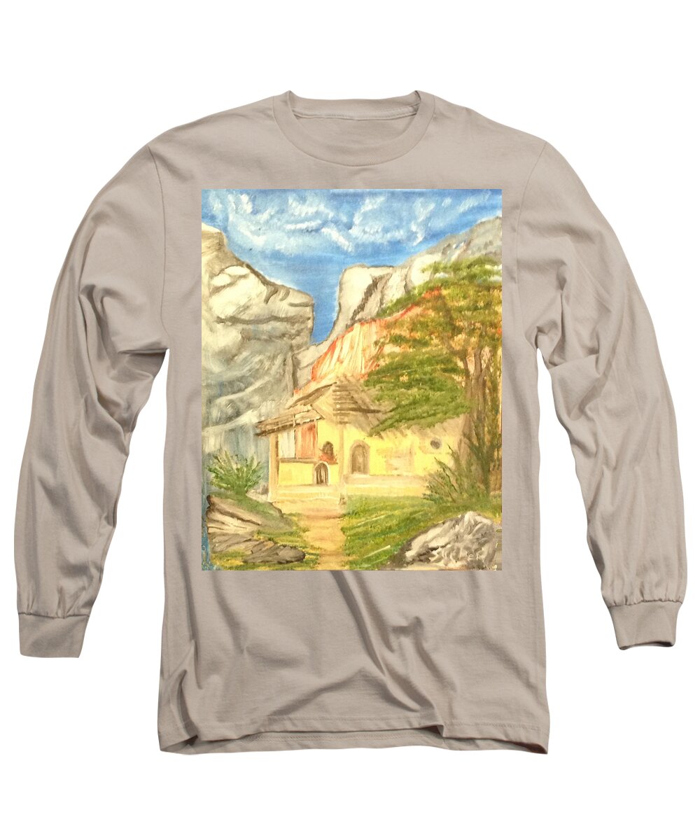 House Long Sleeve T-Shirt featuring the painting Old House by Suzanne Surber