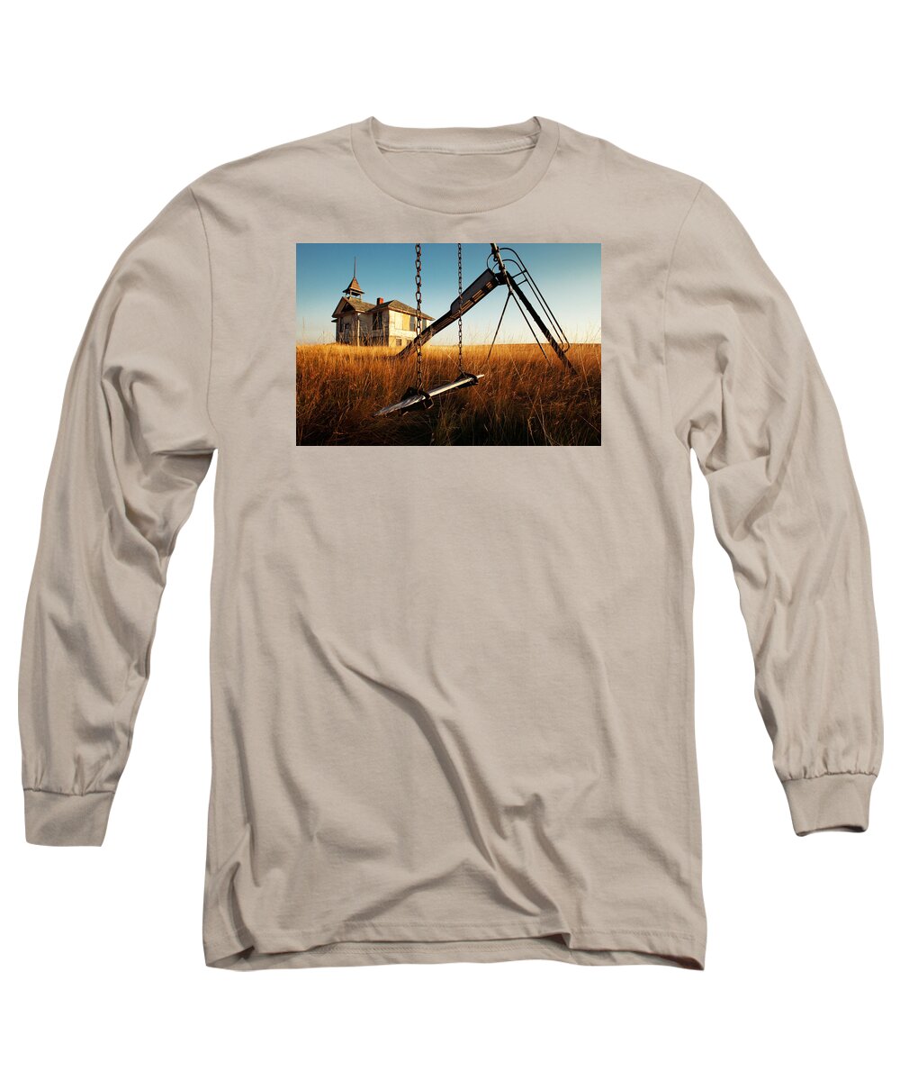 Old Long Sleeve T-Shirt featuring the photograph Old Savoy Schoolhouse by Todd Klassy