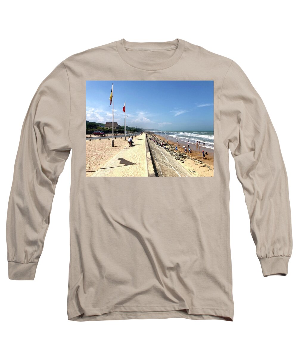 Omaha Beach Long Sleeve T-Shirt featuring the photograph Omaha Beach 2018 by Charles Kraus