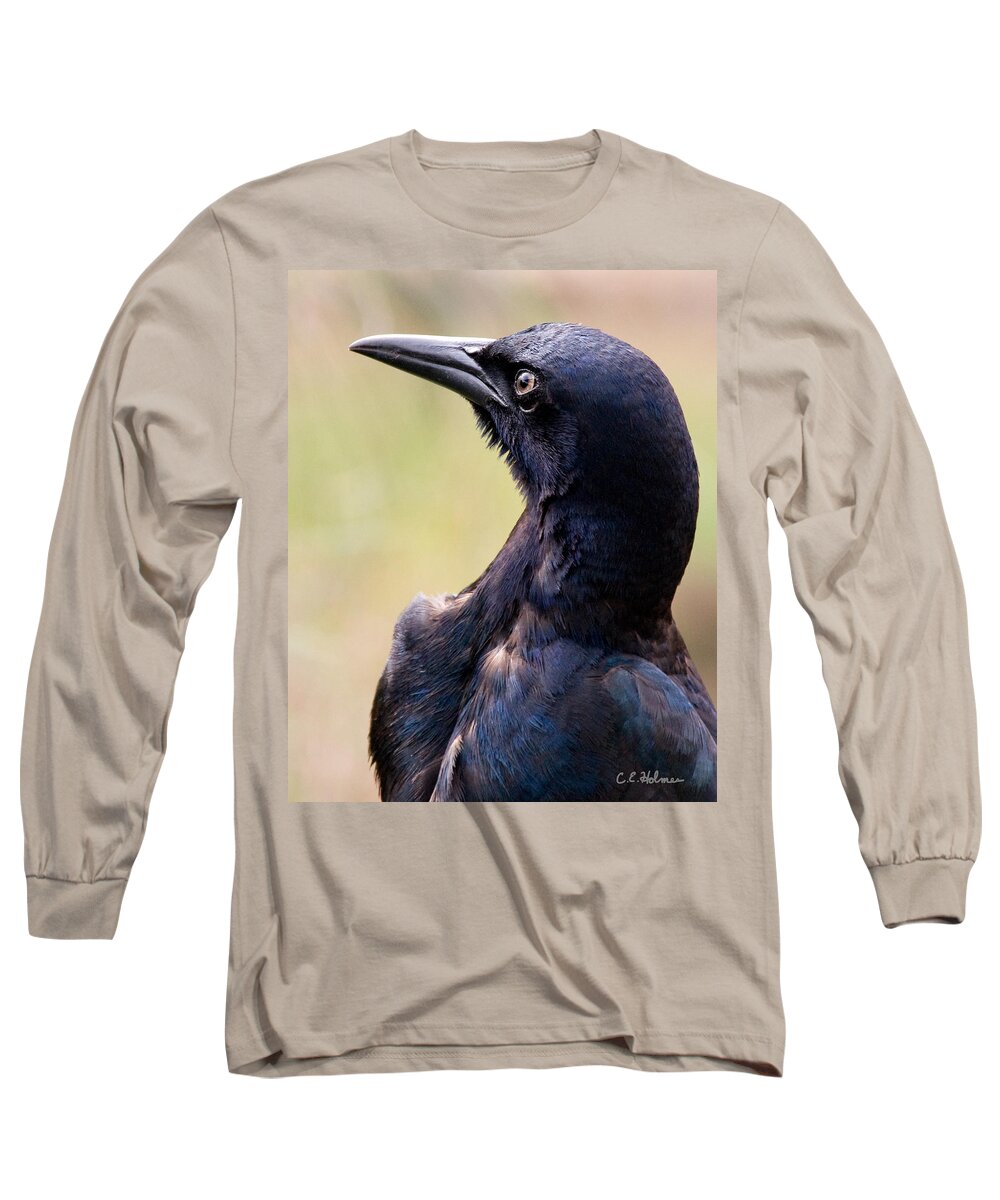 Bird Long Sleeve T-Shirt featuring the photograph On Alert by Christopher Holmes