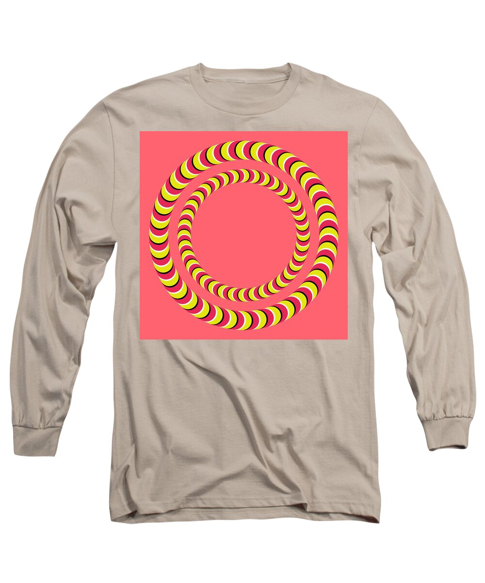 Rotation Long Sleeve T-Shirt featuring the digital art Optical Illusion Circle In Circle by Sumit Mehndiratta