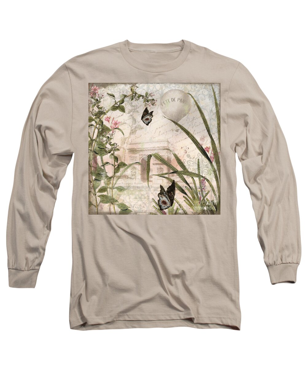 Paris Long Sleeve T-Shirt featuring the painting Paris Afternoon by Mindy Sommers