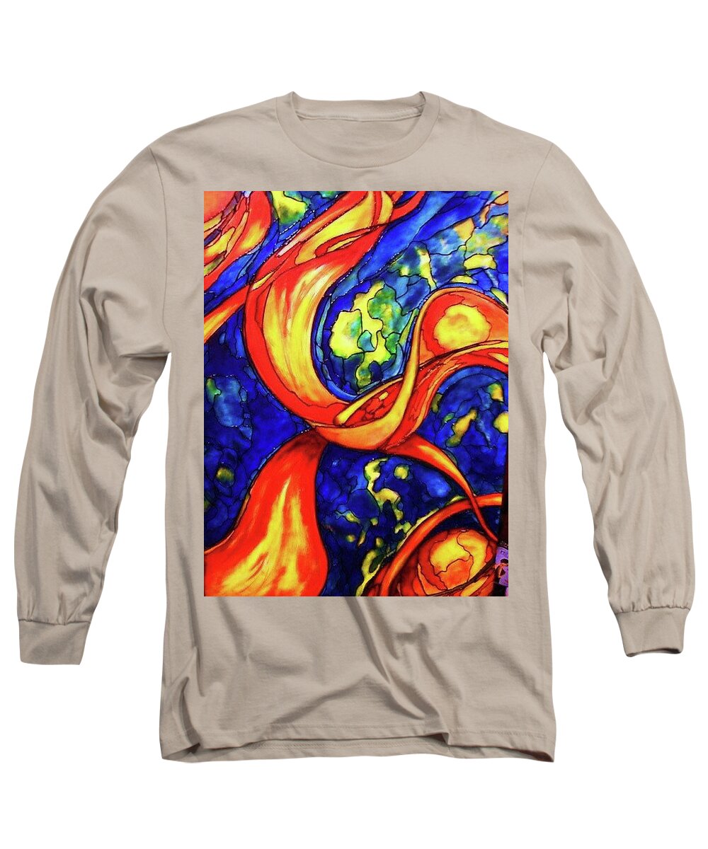 Original Art Long Sleeve T-Shirt featuring the painting Peaceful Coexistence by Rae Chichilnitsky