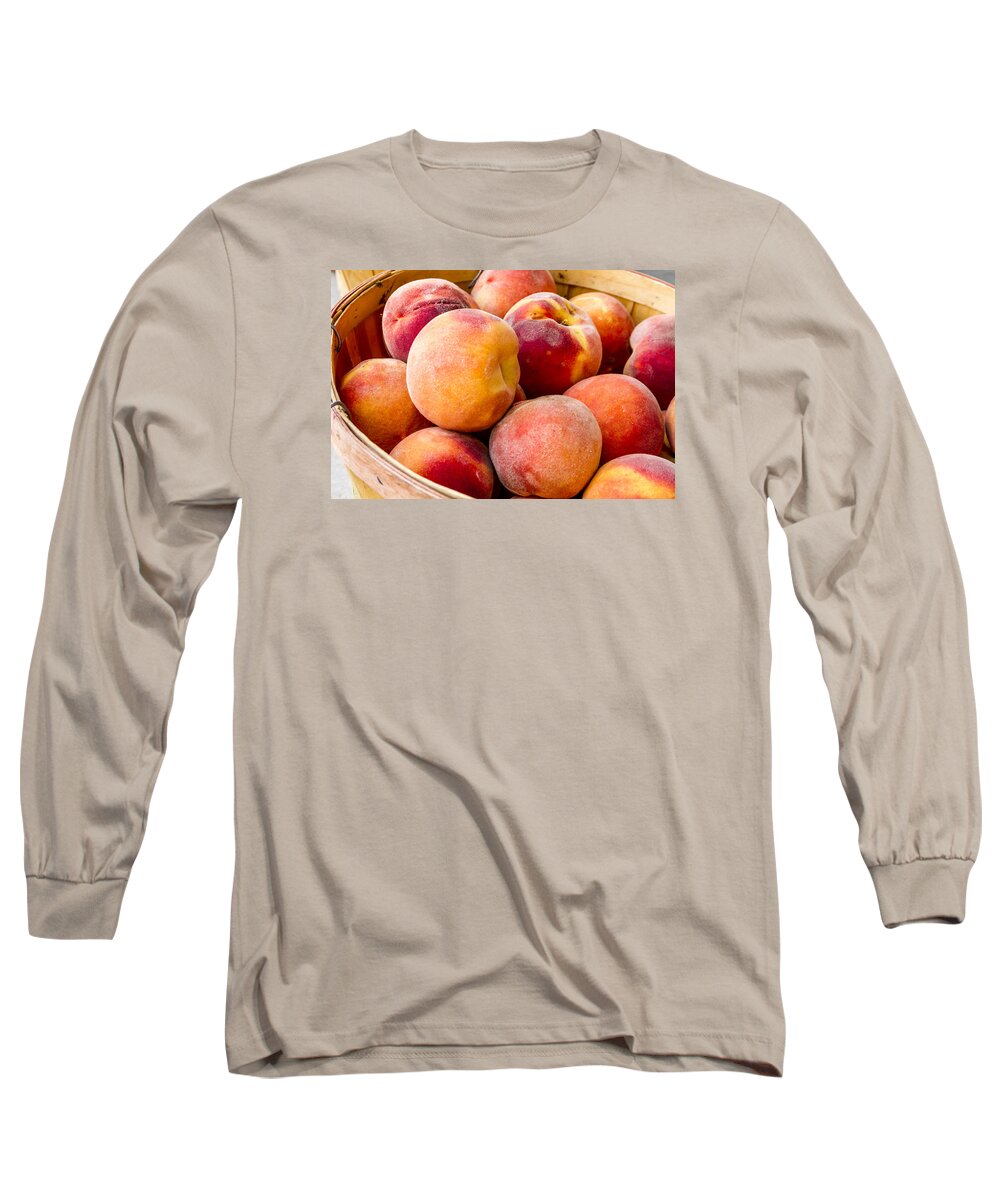 Colorado Peaches Long Sleeve T-Shirt featuring the photograph Peach Beauties by Teri Virbickis