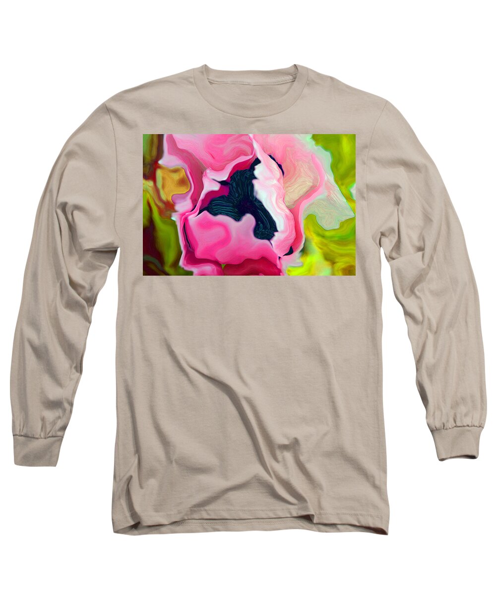 Poppy Long Sleeve T-Shirt featuring the digital art Perfect Poppy by Lynellen Nielsen