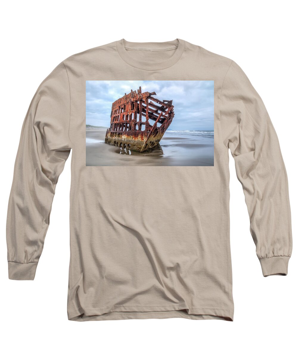 Peter Iredale Long Sleeve T-Shirt featuring the photograph Peter Iredale 0030 by Kristina Rinell