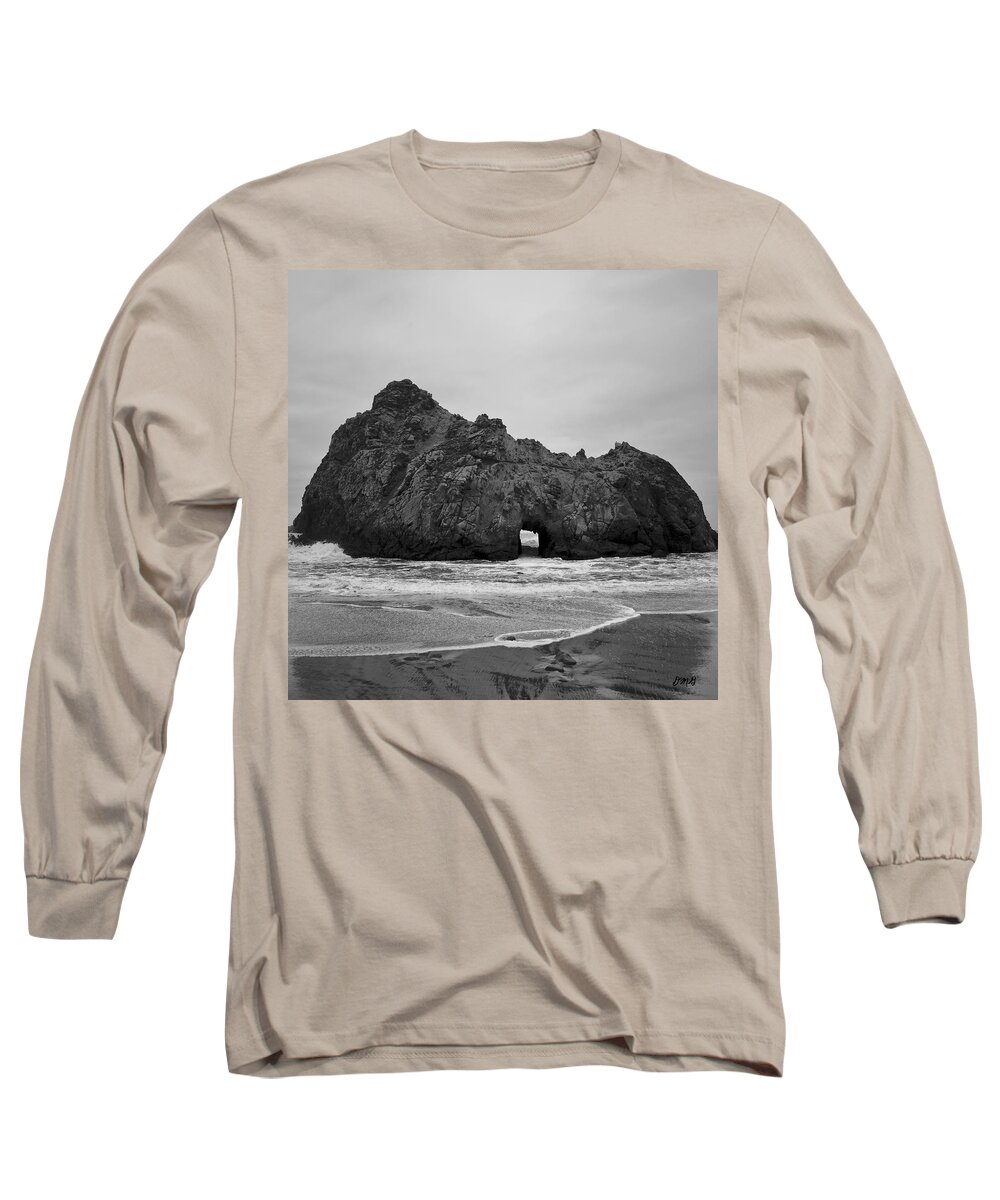 Pfeiffer Beach Long Sleeve T-Shirt featuring the photograph Pfeiffer Beach II BW by David Gordon
