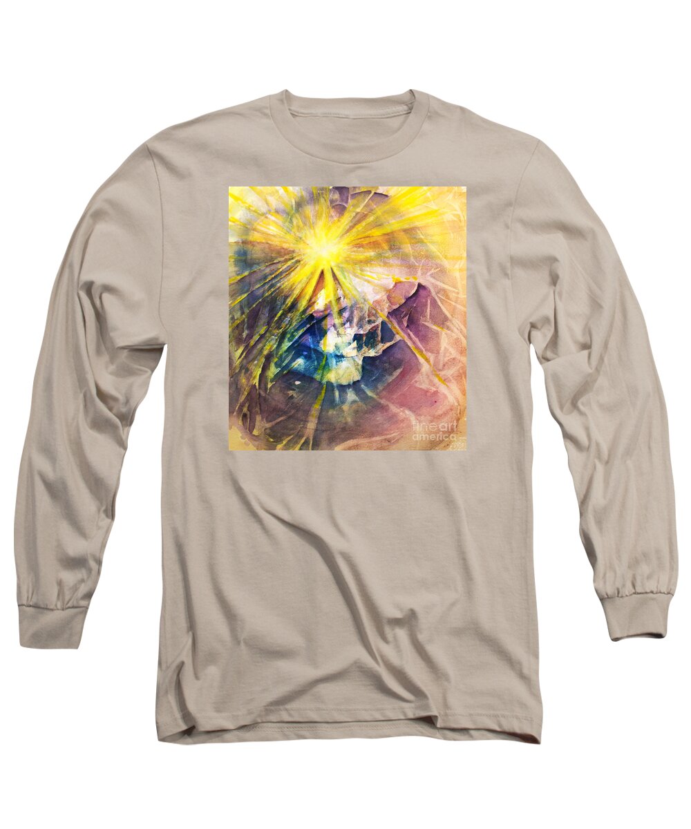 Light Long Sleeve T-Shirt featuring the painting Piercing Light by Allison Ashton