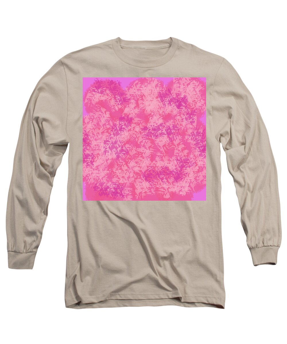 Pink Long Sleeve T-Shirt featuring the digital art Pink Elegance by Joan Ellen Gandy