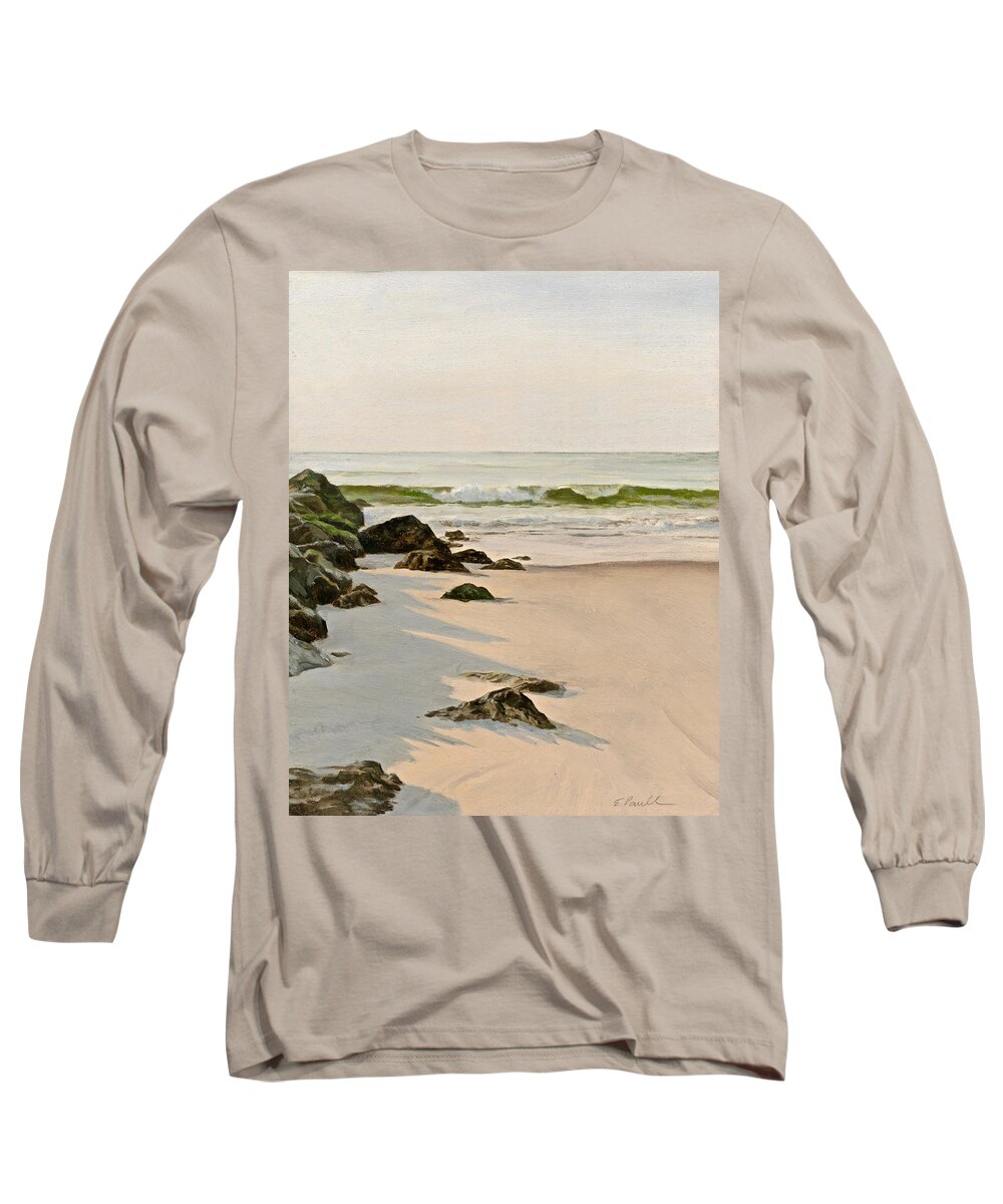 Painting Long Sleeve T-Shirt featuring the painting Pink morning light by Ellen Paull
