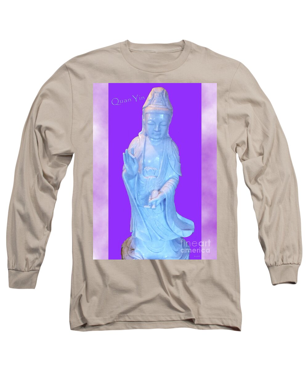 Quan Yin Long Sleeve T-Shirt featuring the photograph Quan Yin Love by Mars Besso