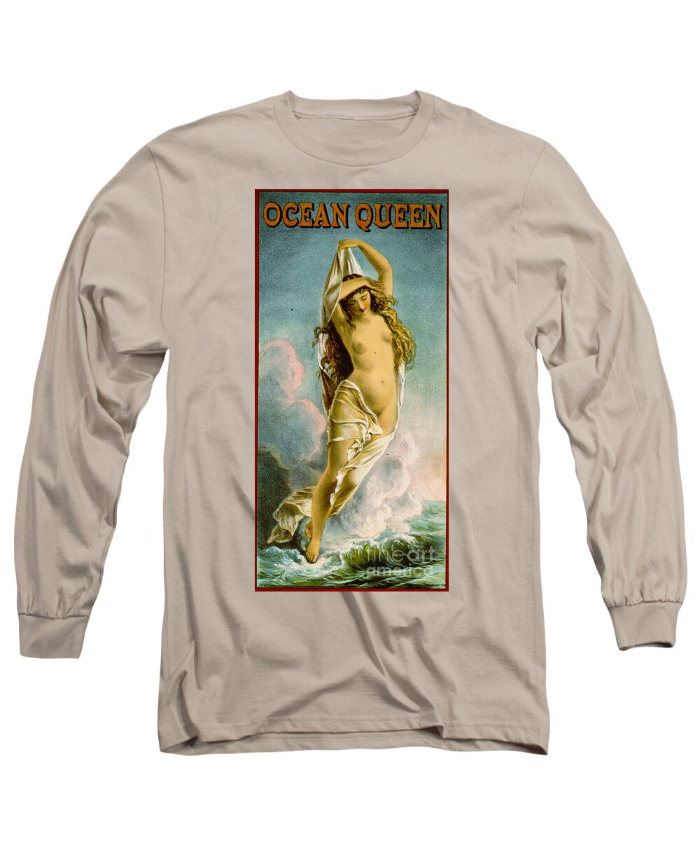Retro Tobacco Label 1875 Long Sleeve T-Shirt featuring the photograph Retro Tobacco Label 1875 by Padre Art