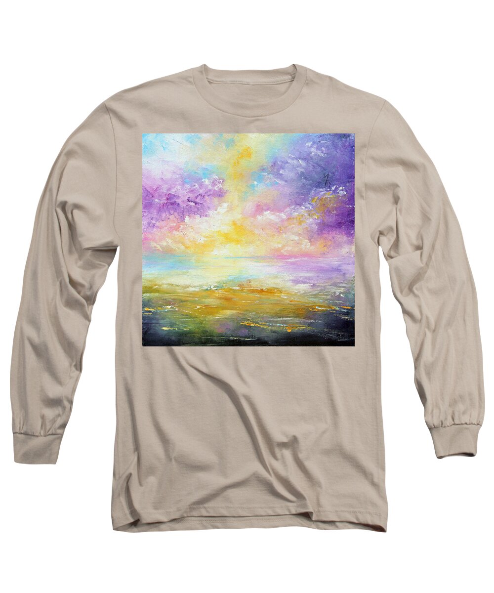 Sunrise Long Sleeve T-Shirt featuring the painting Rising Joy by Meaghan Troup