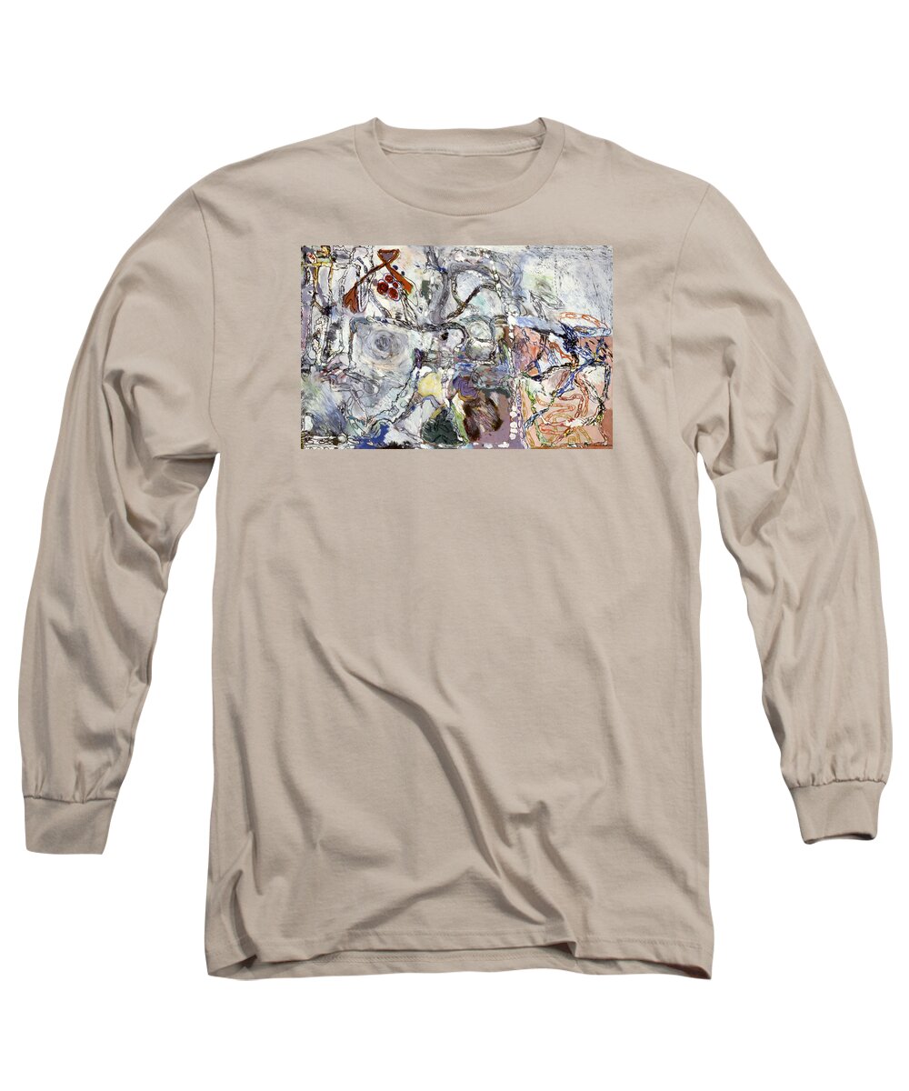 Abstract Long Sleeve T-Shirt featuring the painting Ritualism by Richard Baron