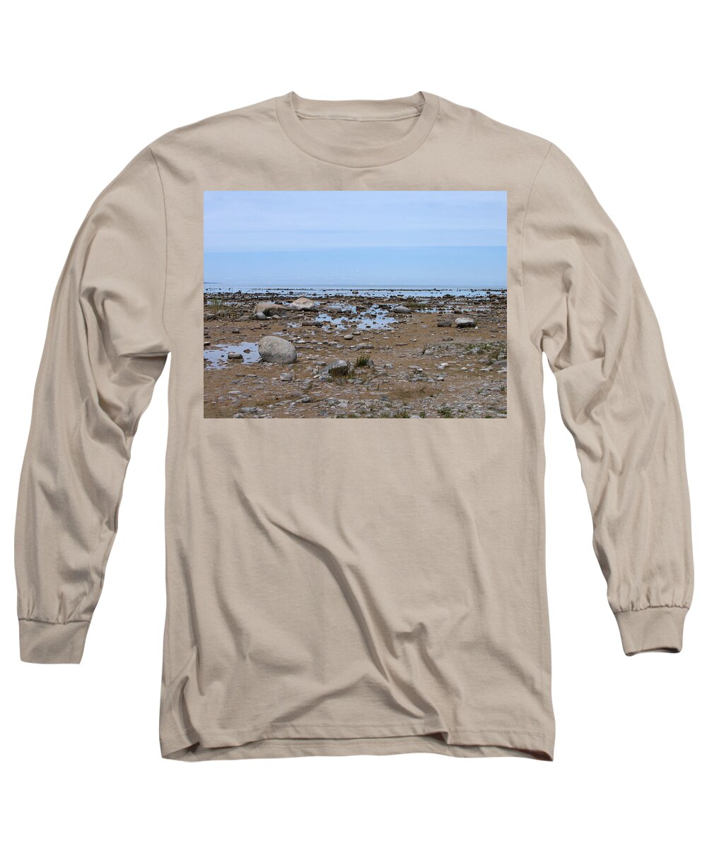 Lake Long Sleeve T-Shirt featuring the photograph Rocky Shore by Laura Kinker