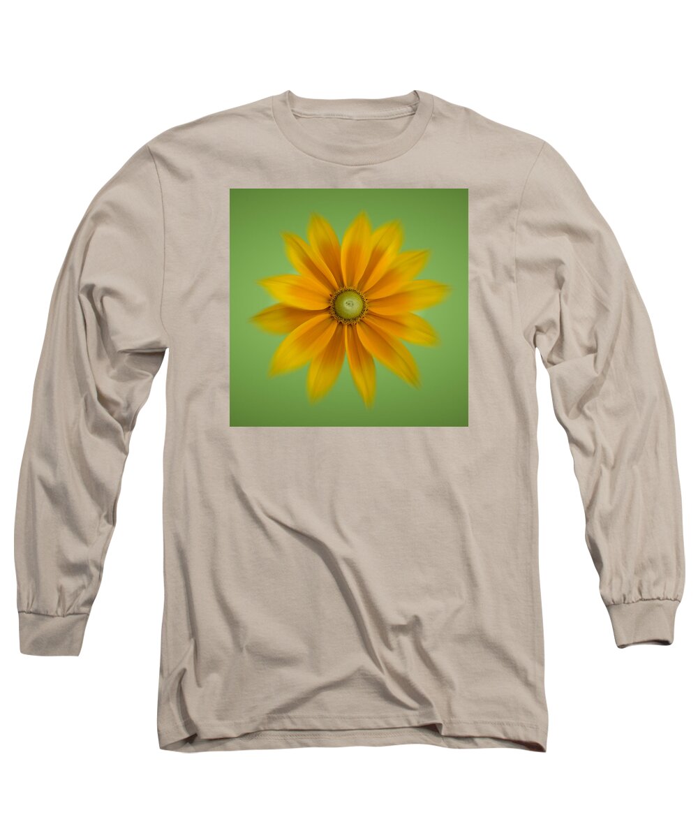Irish Eyes Long Sleeve T-Shirt featuring the photograph Rudbeckia Blossom Irish Eyes - square by Patti Deters