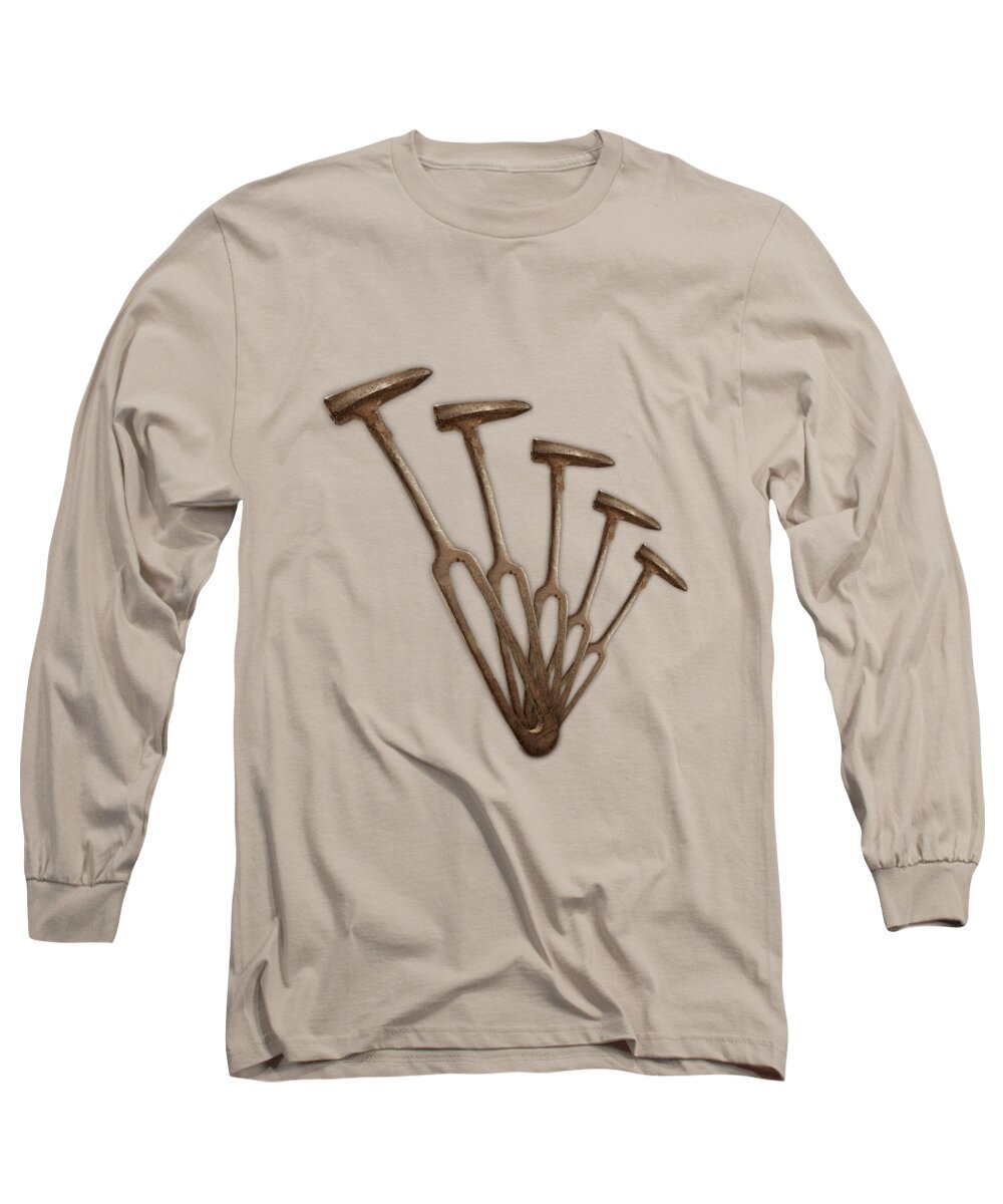 Antique Long Sleeve T-Shirt featuring the photograph Rustic Hammer Pattern by YoPedro
