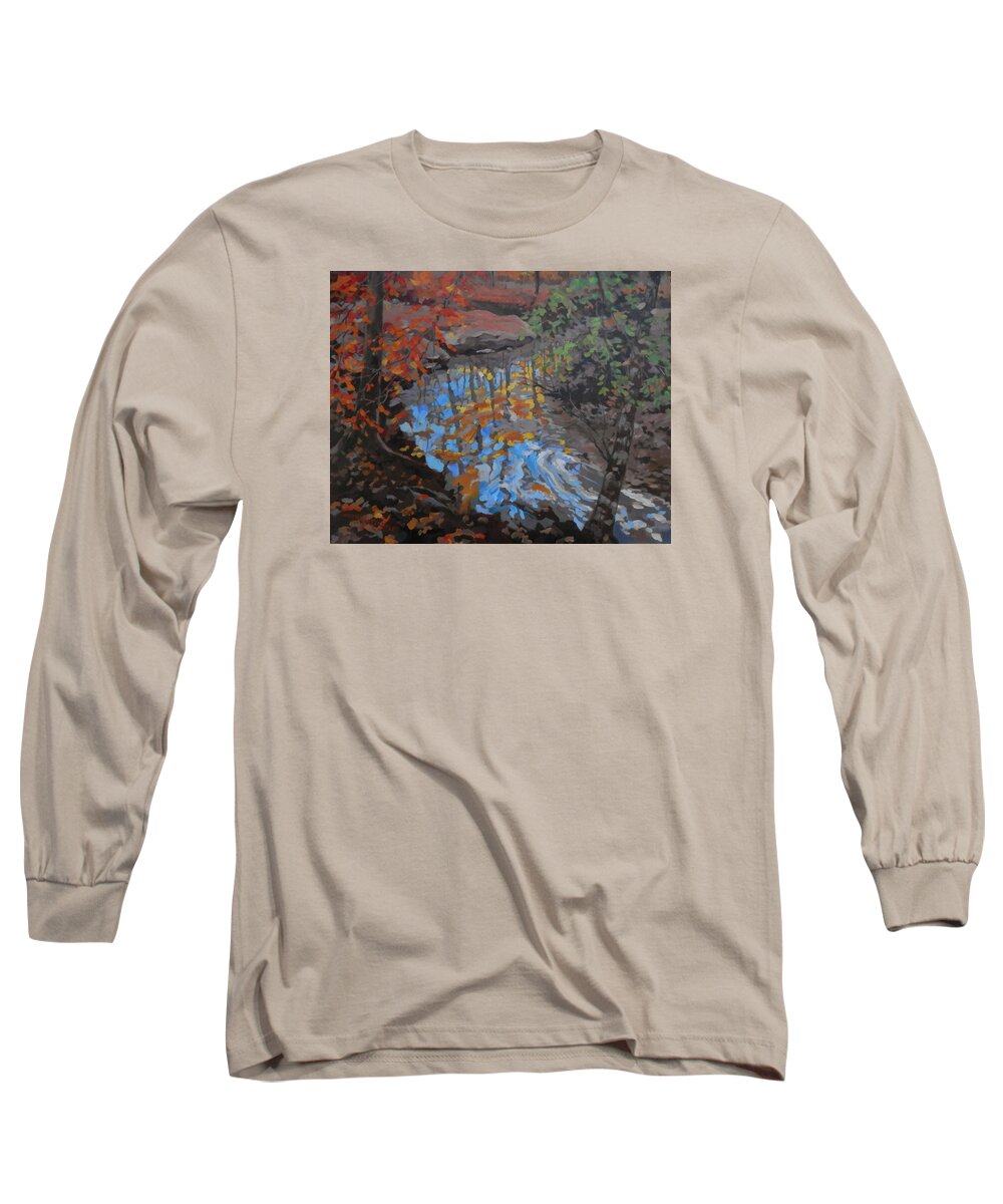 Autumn Long Sleeve T-Shirt featuring the painting Sabbath Creek Autumn by Martha Tisdale