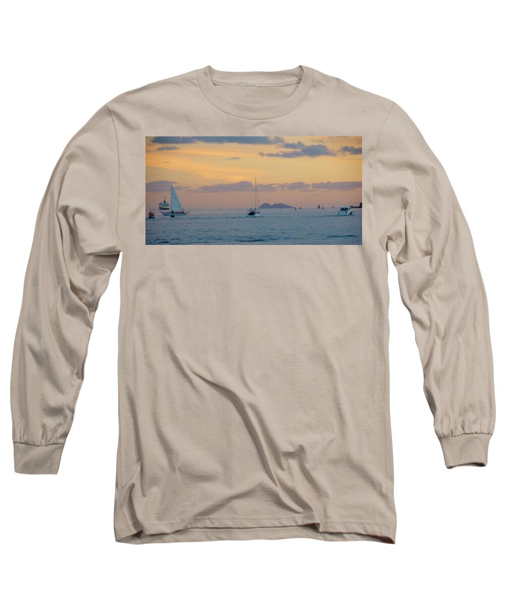 San Diego Long Sleeve T-Shirt featuring the photograph SD Sumset 1 by Phyllis Spoor