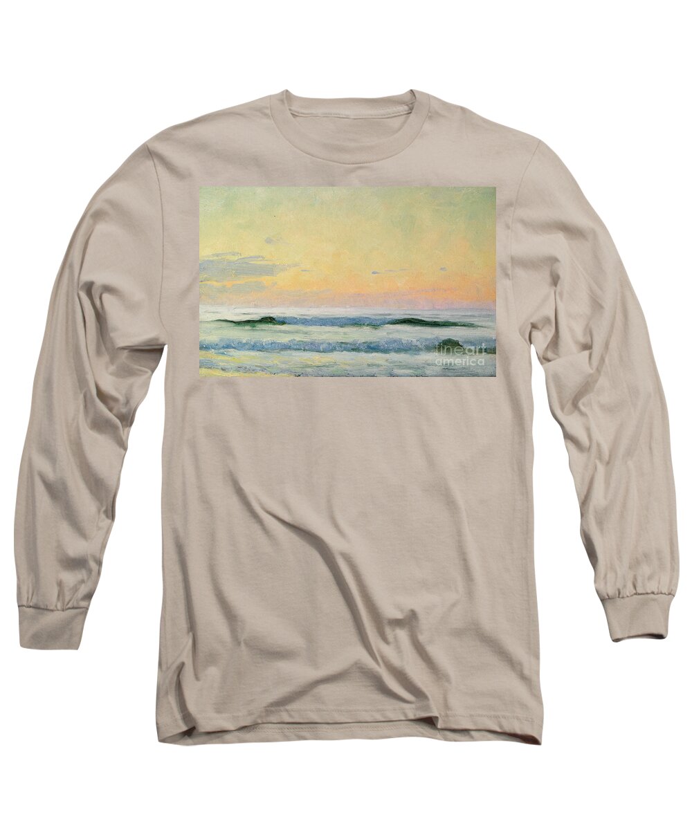 Seascape Long Sleeve T-Shirt featuring the painting Sea Study by AS Stokes