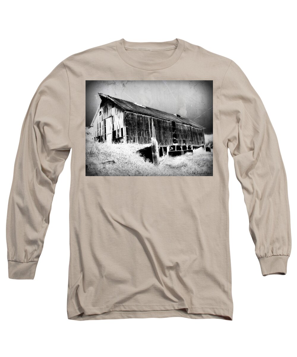 Barn Long Sleeve T-Shirt featuring the digital art Seen Better Days by Julie Hamilton